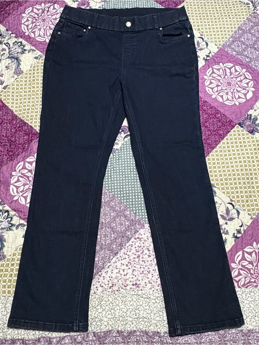 d&co. Signature Straight Leg Jeans in Indigo Blue Size 18W